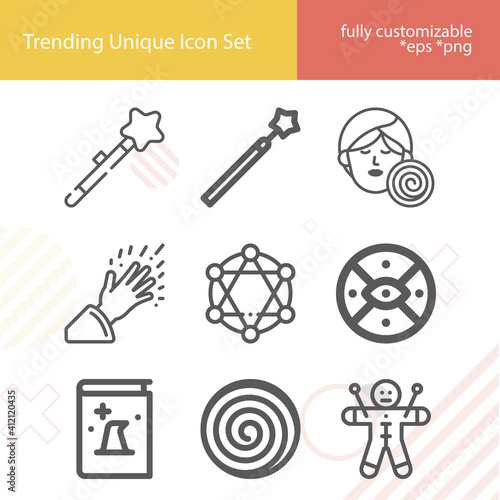 Simple set of writes related lineal icons.