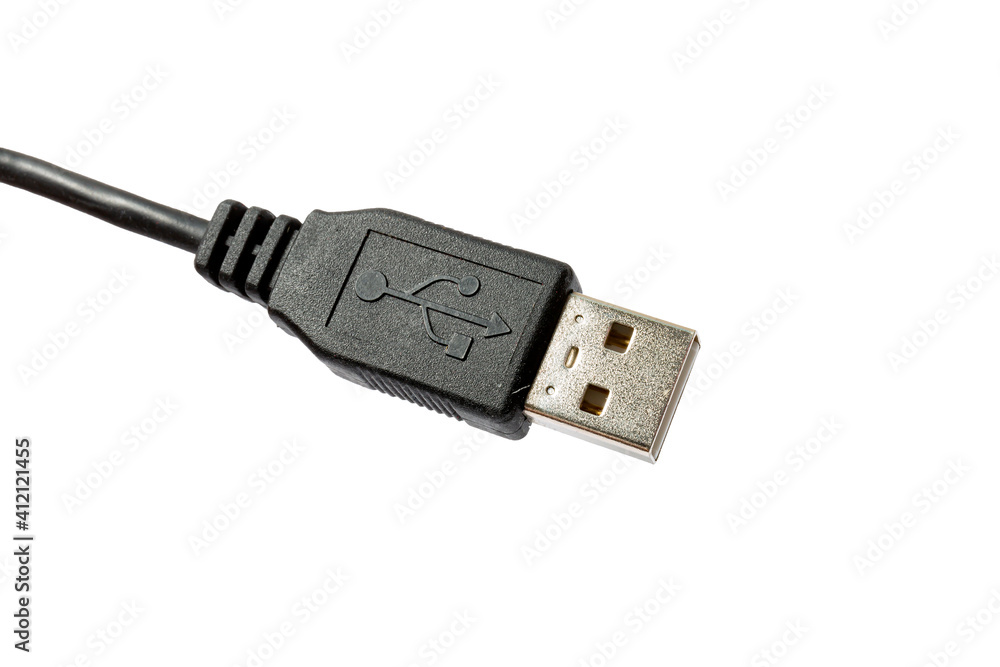 USB cable isolated on white USB cable isolated on white