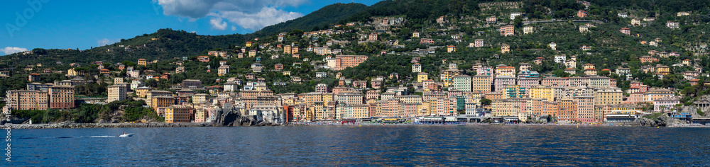 Colored buildings on the waterfront of Camogli
