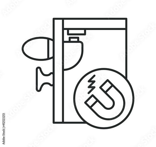 line icon, Childproofing, Baby Safety Proof Magnetic Cupboard Locks