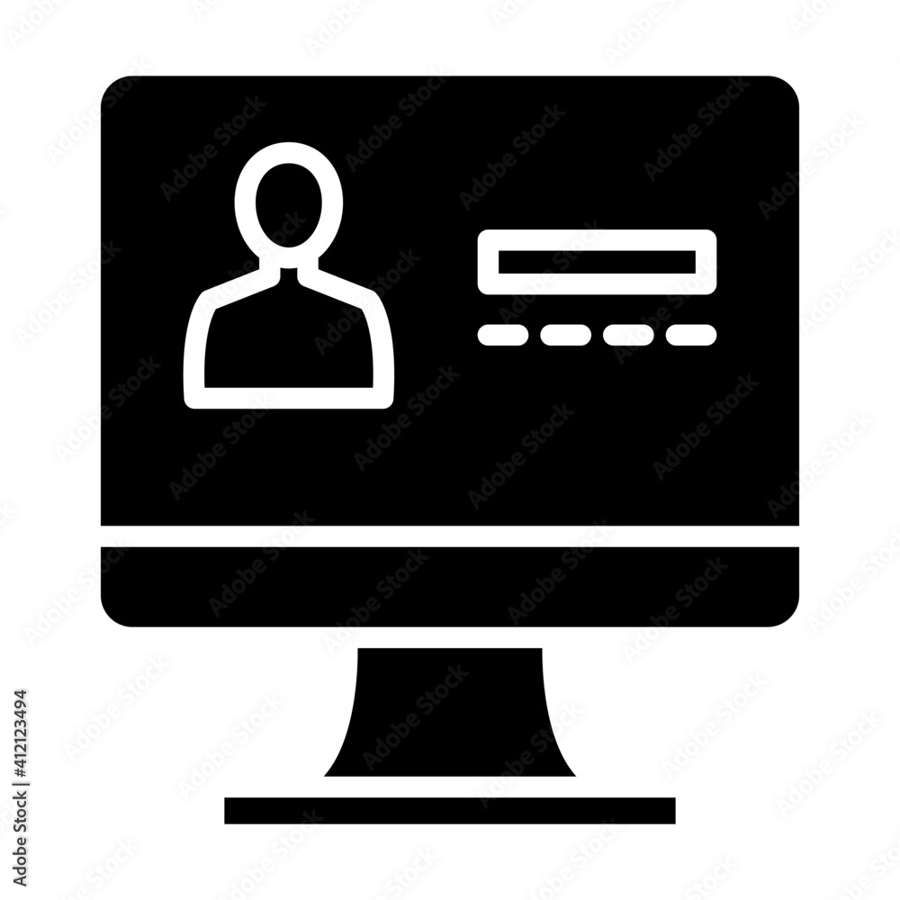 Computer passcode icon Computer passcode icon