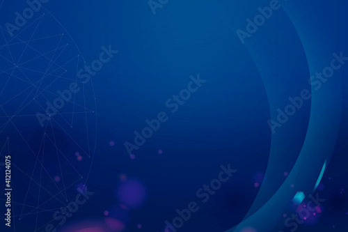 Gradient dark blue vector futuristic digital bokeh background