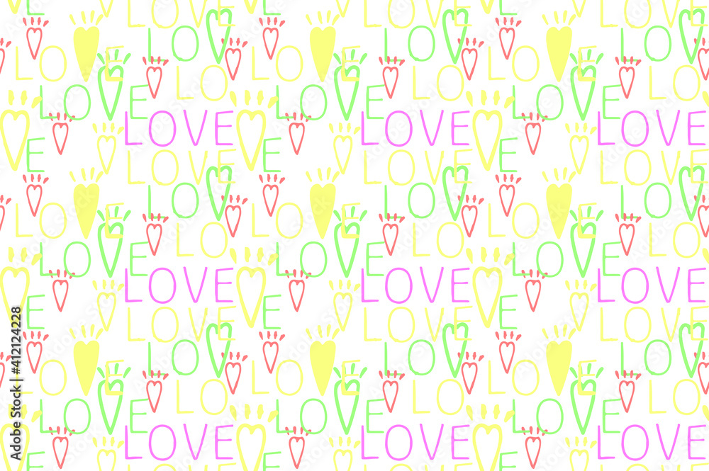 seamless heart pattern colorful on white background. can be use for print on wallpaper fabric paper. Vector illustration. seamless heart pattern colorful on white background. can be use for print on wallpaper fabric paper. Vector illustration.
