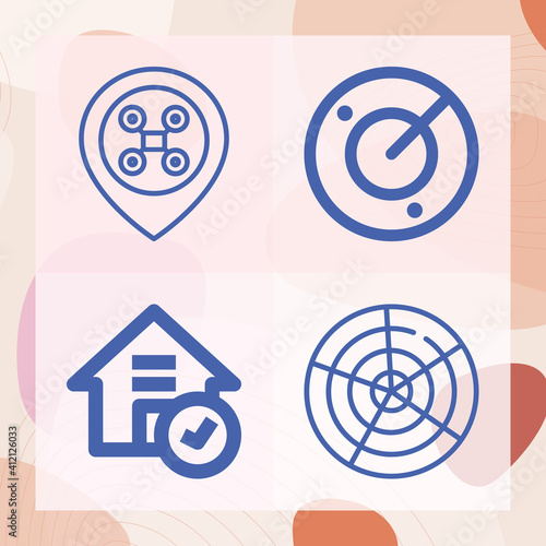 Simple set of placebo related lineal icons