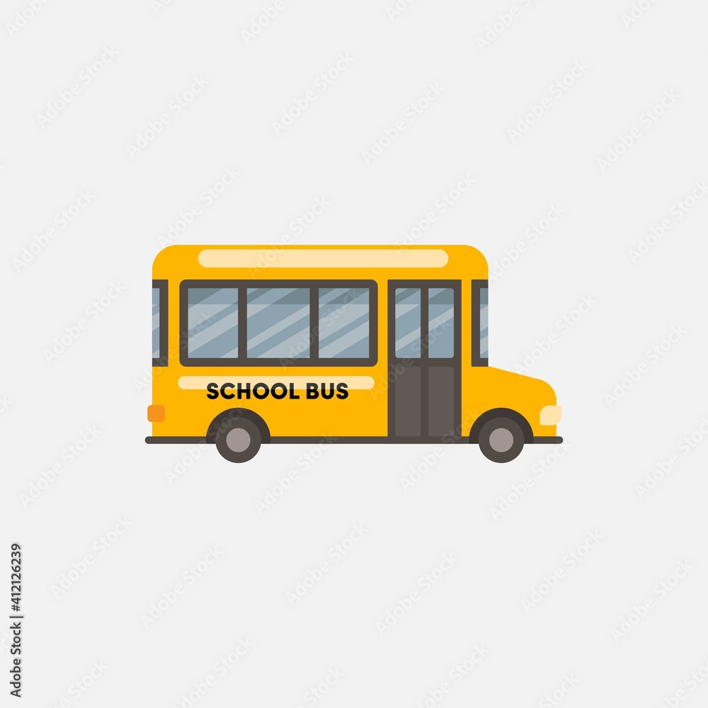 School bus vector illustration, isolated on background