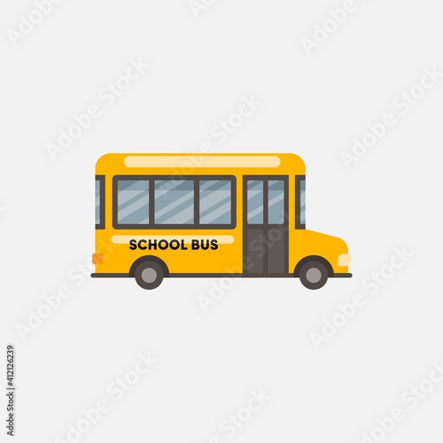 School bus vector illustration, isolated on background