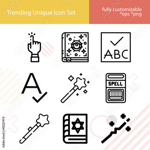 Simple set of backwards related lineal icons.