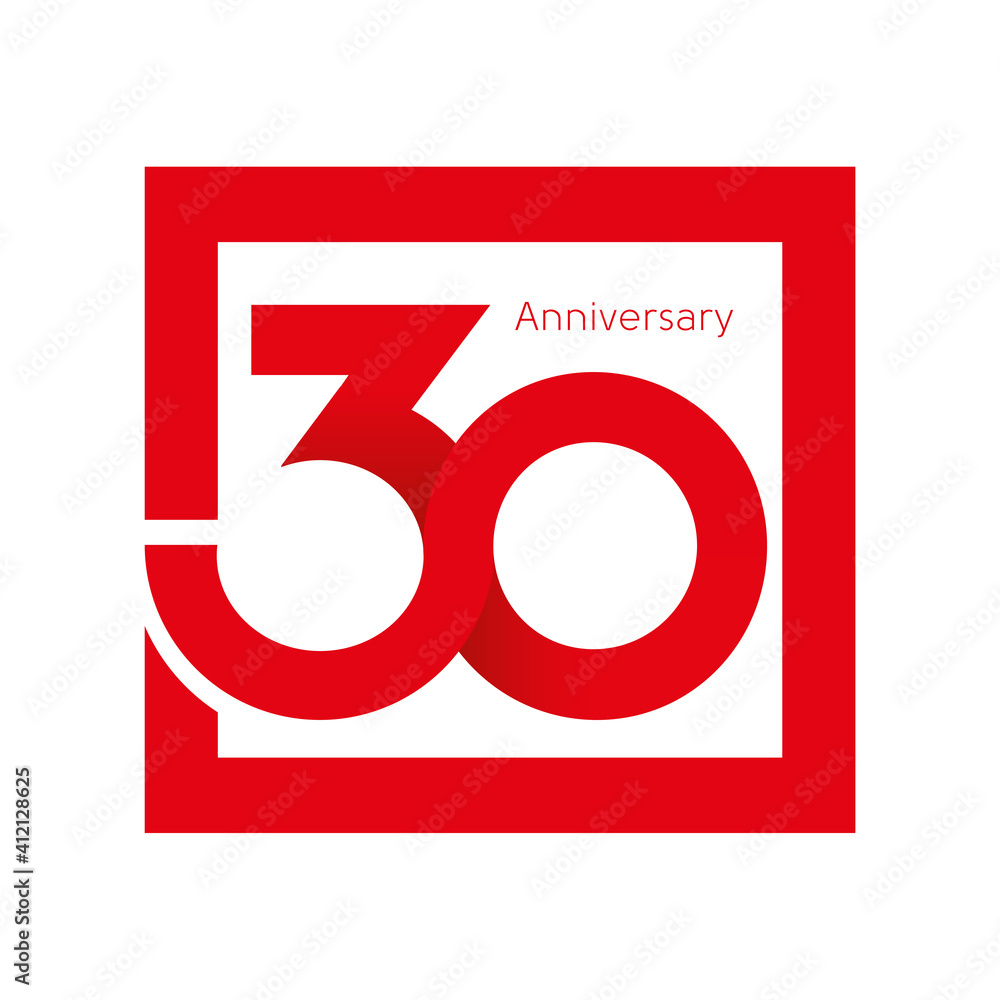 30th year vector logo design, foundation anniversary 30th year vector logo design, foundation anniversary