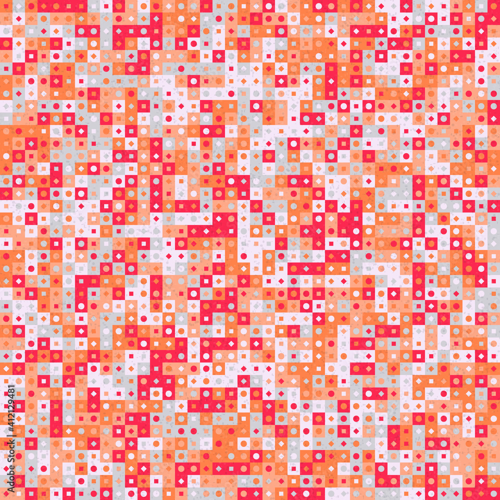 Fototapeta premium Abstract Geometric Pattern generative computational art illustration