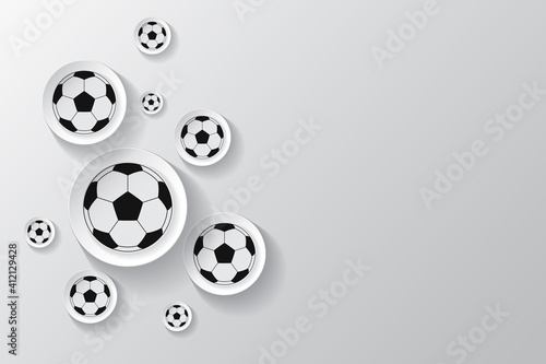 Soccer ball with soccer field pattern background