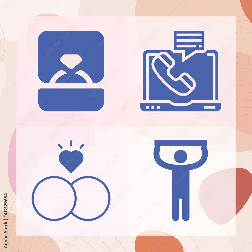 Simple set of striking related filled icons Simple set of striking related filled icons