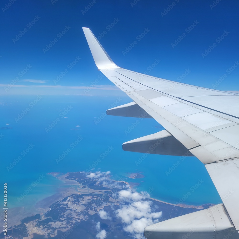 Obraz premium view from airplane window