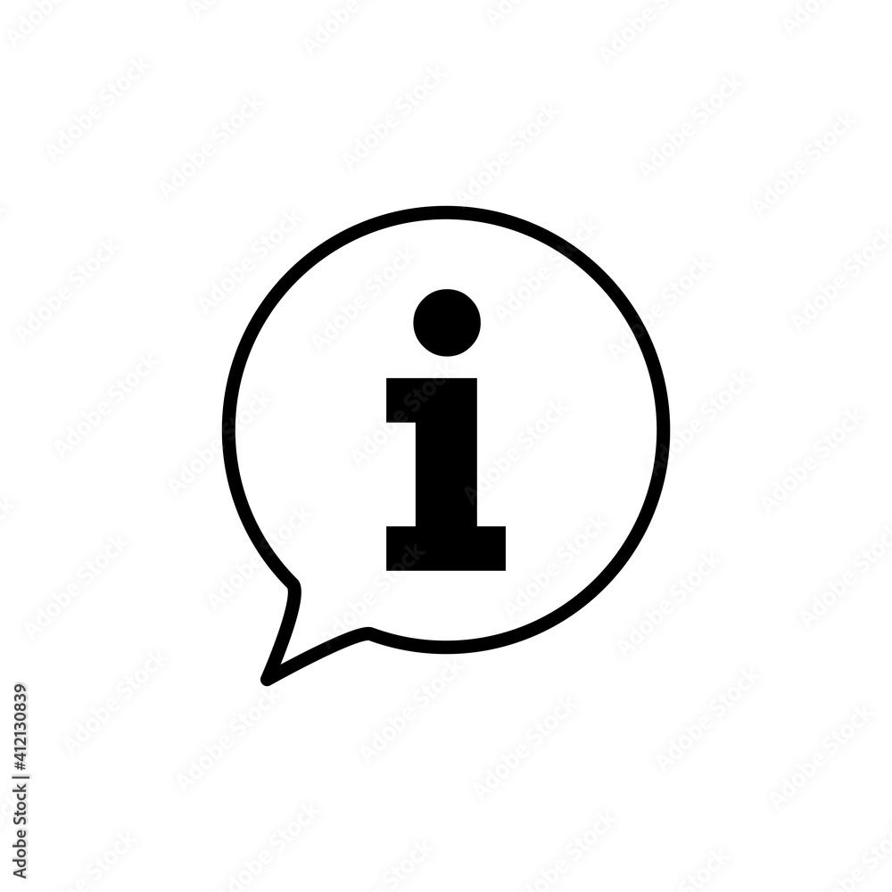 Information Sign Icon Design Vector Template Illustration