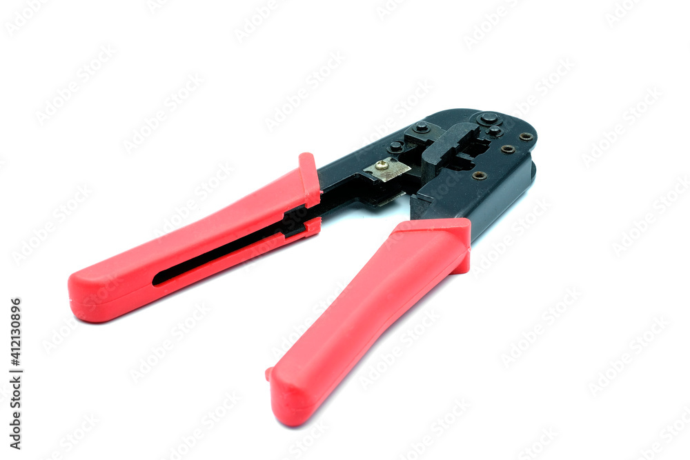 plastic clamp isolated on white plastic clamp isolated on white