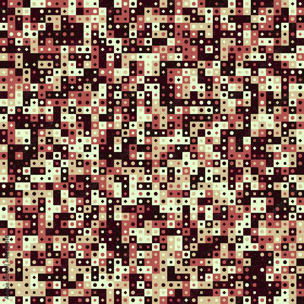 Fototapeta premium Abstract Geometric Pattern generative computational art illustration