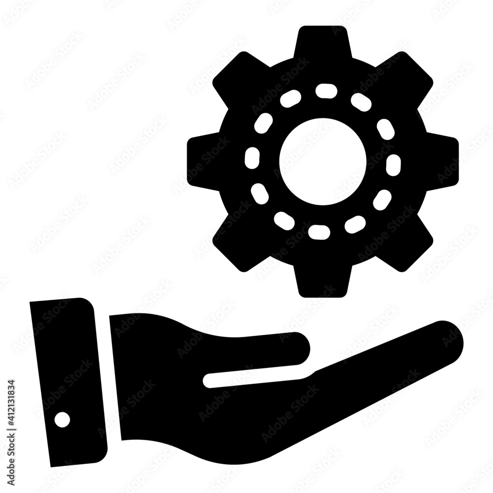 Glyph design, icon of service setting
Glyph design, icon of service setting