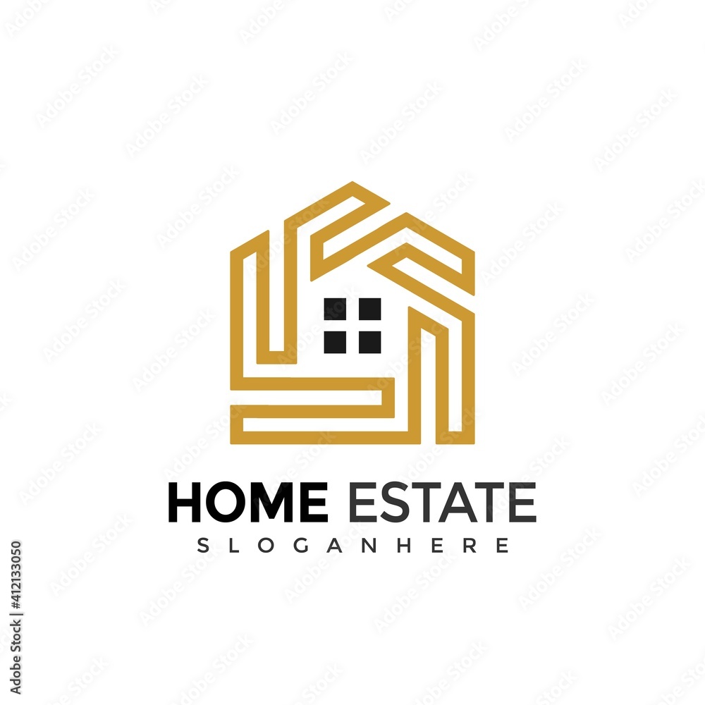 Minimalist Home Estate Logo Design. Creative Idea logos designs Vector illustration template Minimalist Home Estate Logo Design. Creative Idea logos designs Vector illustration template