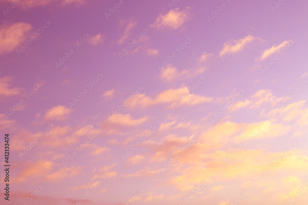 abstract purple sky with yellow clouds