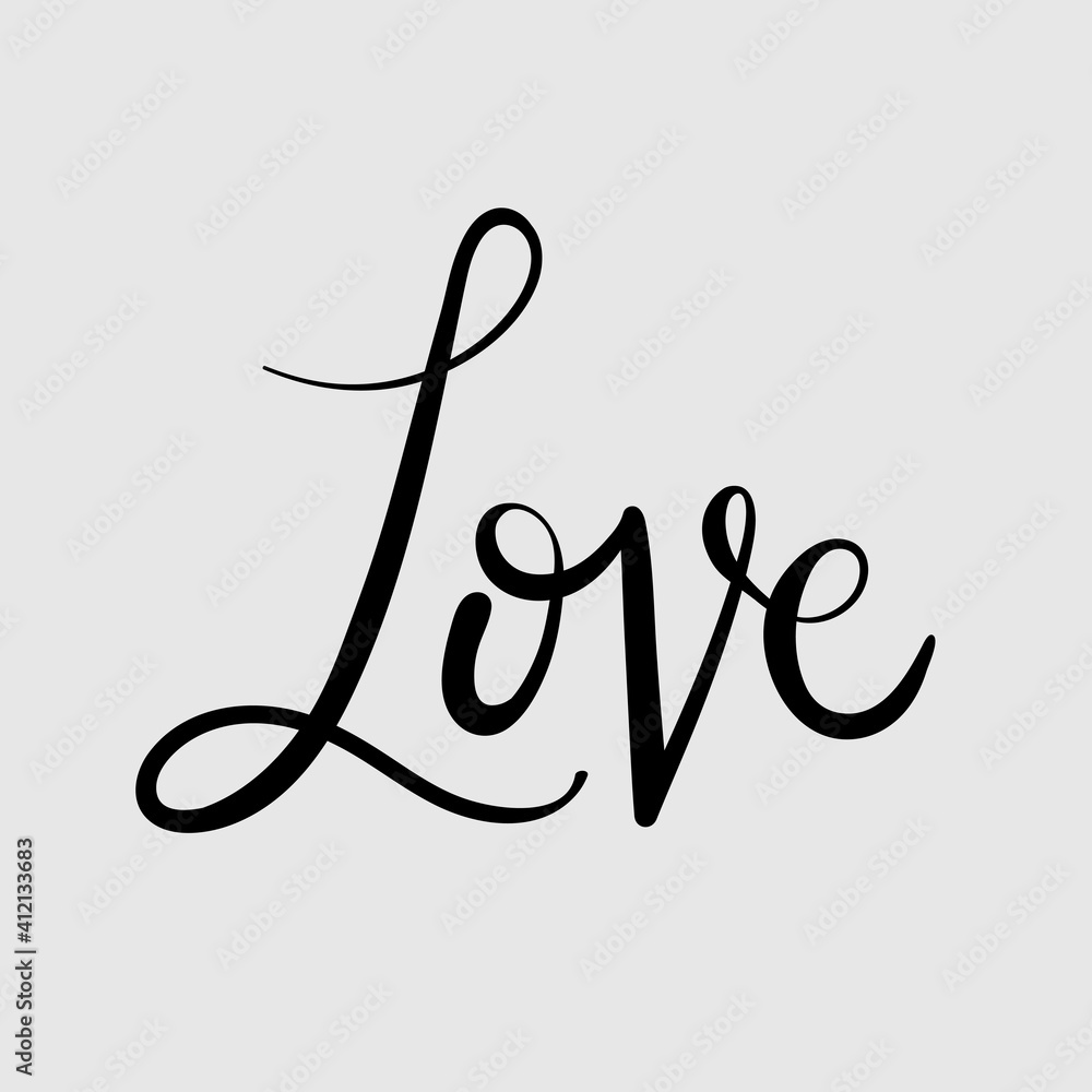 Black love calligraphy message typography vector Black love calligraphy message typography vector