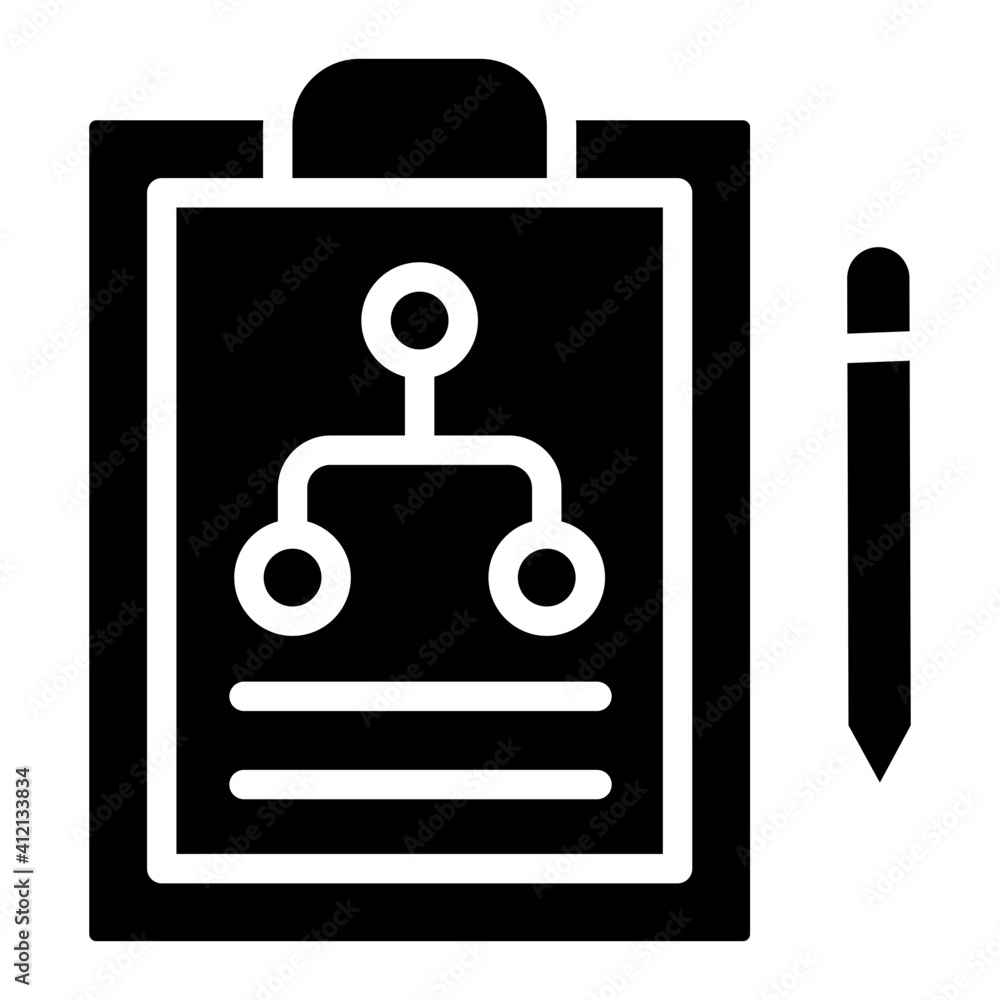 Clipboard with pencil and architecture, sitemap icon Clipboard with pencil and architecture, sitemap icon