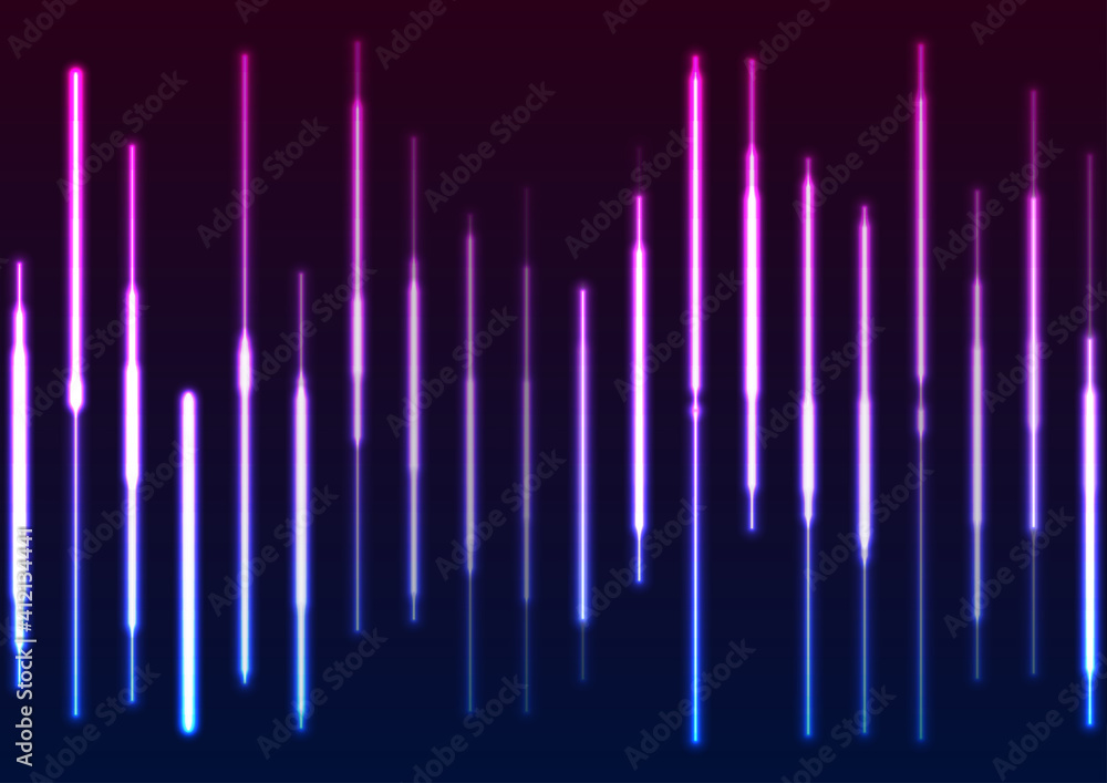 Glowing blue purple neon laser lines abstract background. Futuristic hi-tech vector design. Glowing blue purple neon laser lines abstract background. Futuristic hi-tech vector design.
