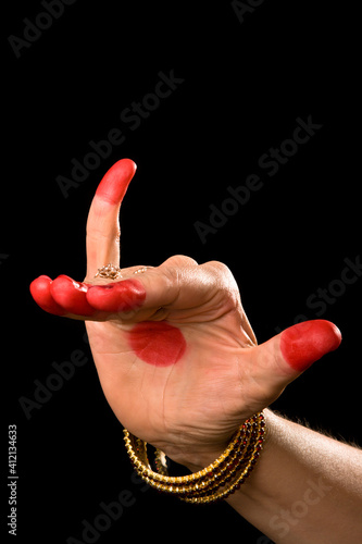 Mrigasirsha hasta of indian dance Bharata Natyam photo