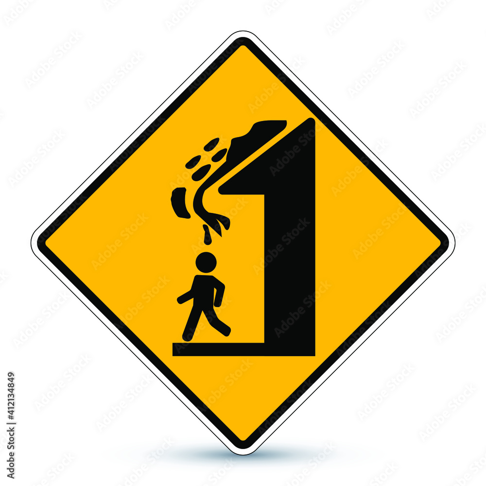Falling Ice And Snow Sign Vector. Eps 10 vector illustration. Falling Ice And Snow Sign Vector. Eps 10 vector illustration.