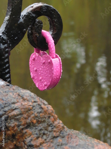 padlock on the bridge