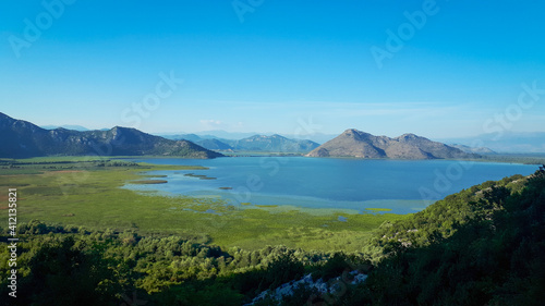 Beautiful, green bay at Skadar lake, Montenegro 