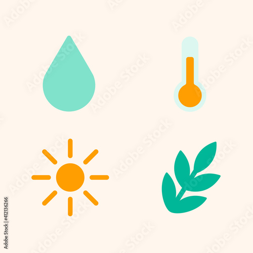 Smart farming icon vector digital agricultural technology set