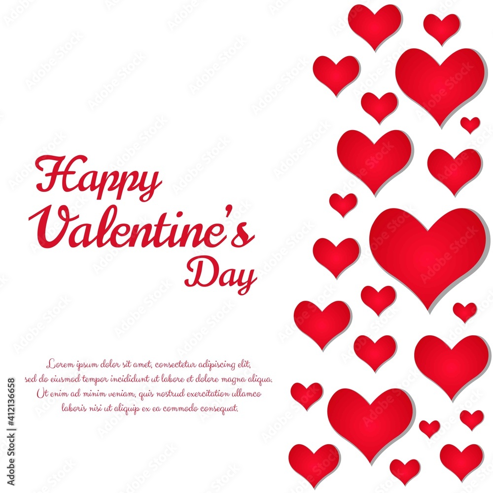 Illustration vector design of valentine's day background