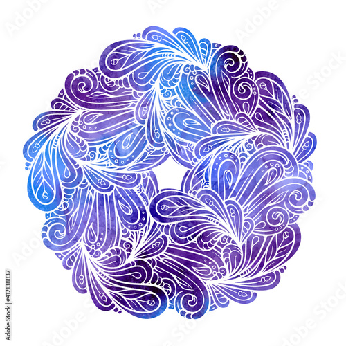 Vector colored ethnic ornamental element