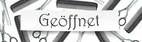 Friseursalon geöffnet