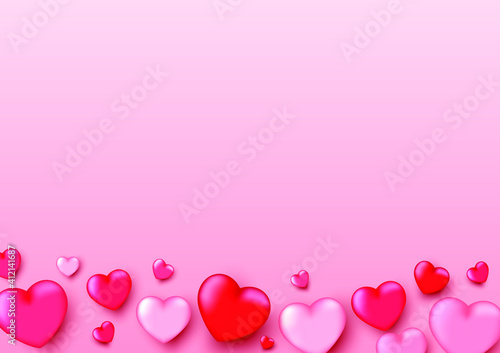 Vector symbol of love in the form of hearts, valentine day