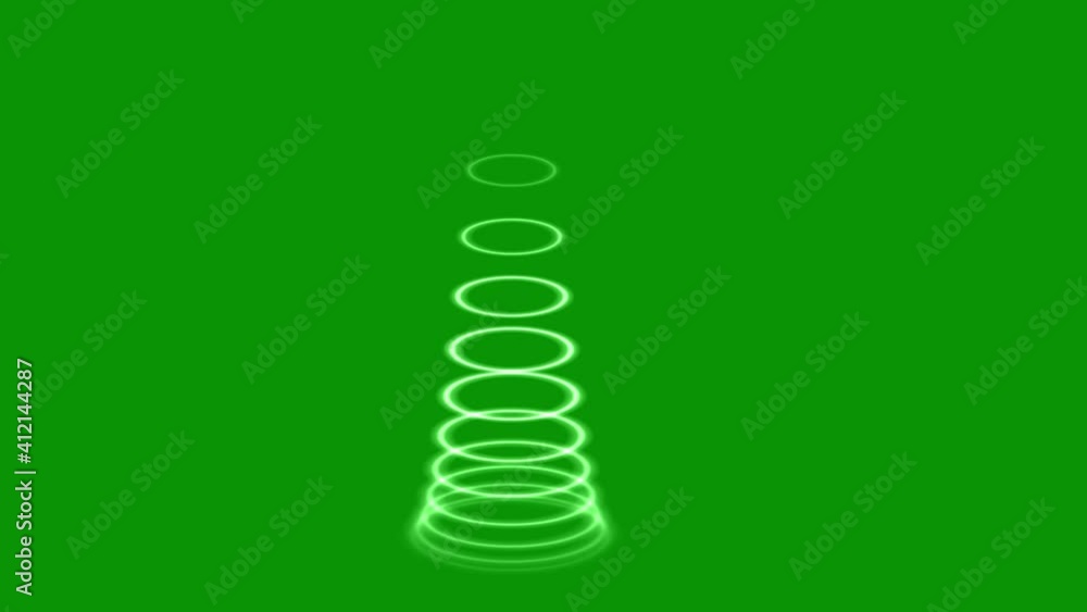 Circular waves motion graphics with green screen background Circular waves motion graphics with green screen background