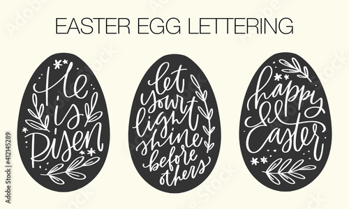 Easter egg clipart set with decorated egg and cute bunny characters.