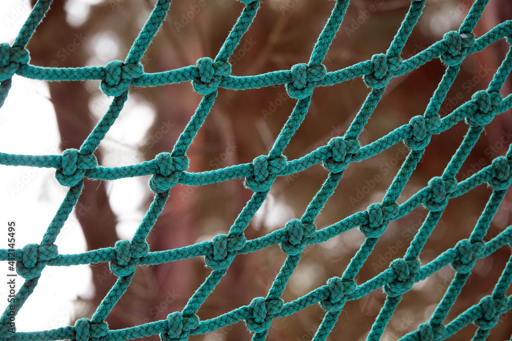 Ropes woven into a net