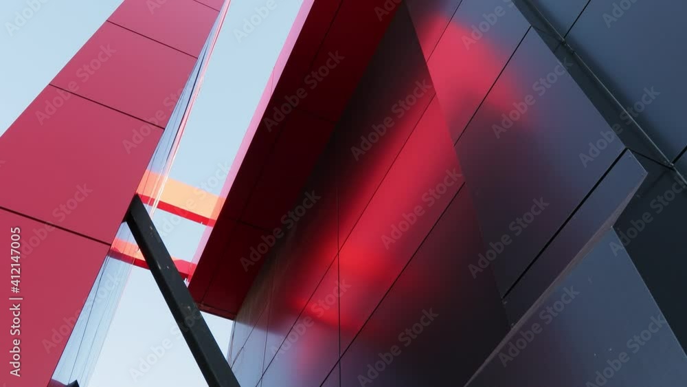 Abstract architecture design made of steel.  Abstract industrial architecture for background