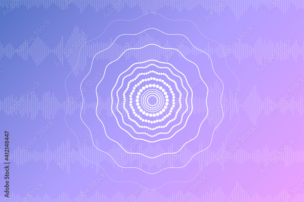 sound waveform pattern for music player, podcasts, video editor, voise message in social media chats, voice assistant, recorder. vector background