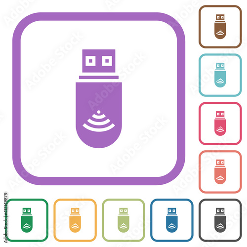 USB wifi dongle simple icons