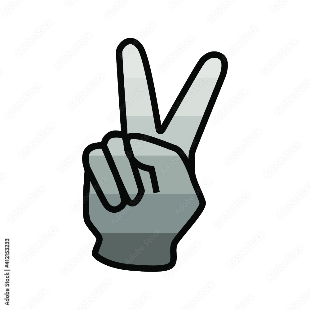 Vector illustration of the V-sing filled with an alternate straight pride flag on white background. Vector illustration of the V-sing filled with an alternate straight pride flag on white background.