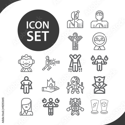 Simple set of ensued related lineal icons.