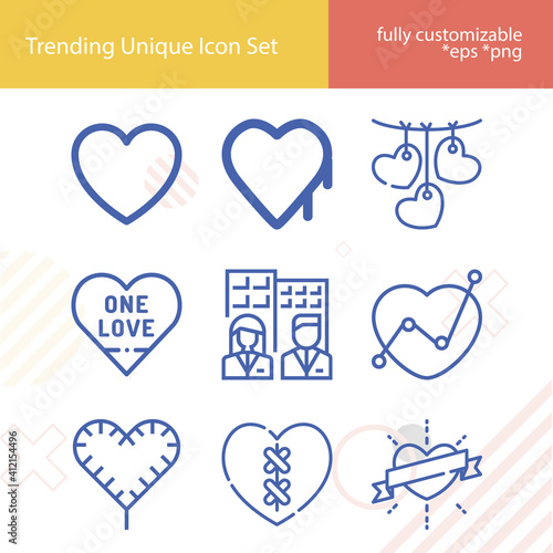 Simple set of mistress related lineal icons.