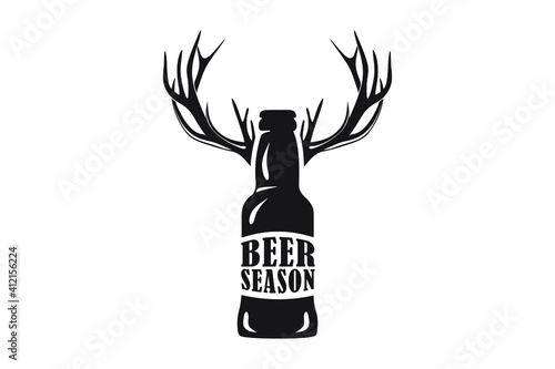 Beer Season, Beer Deer Horns, Deer Antlers vector