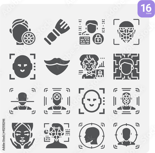 Simple set of skin care related filled icons.
