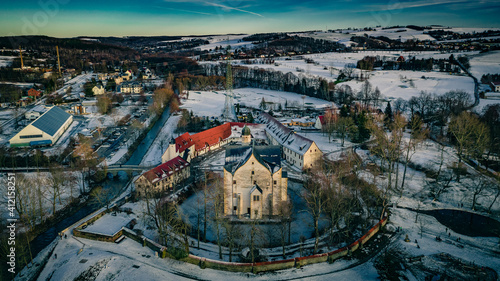 Wasserschloss Klaffenbach im Winter photo