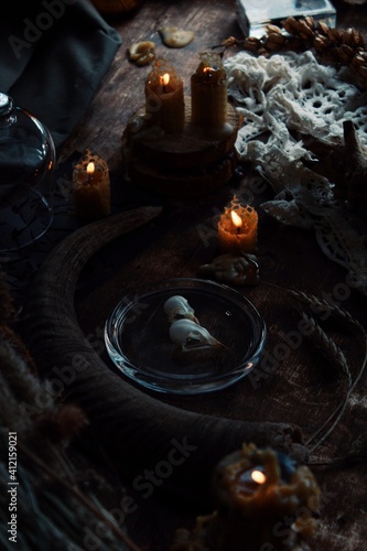 spa still life with candles