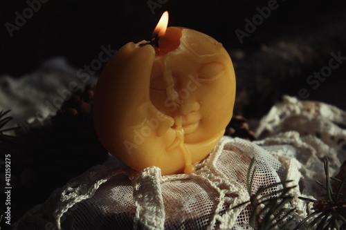 candle on the table