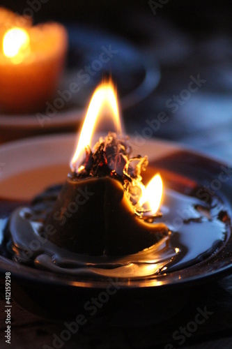 burning candle flame