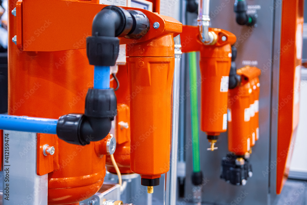 Foto de Compressed air preparation. Nitrogen and oxygen stations and